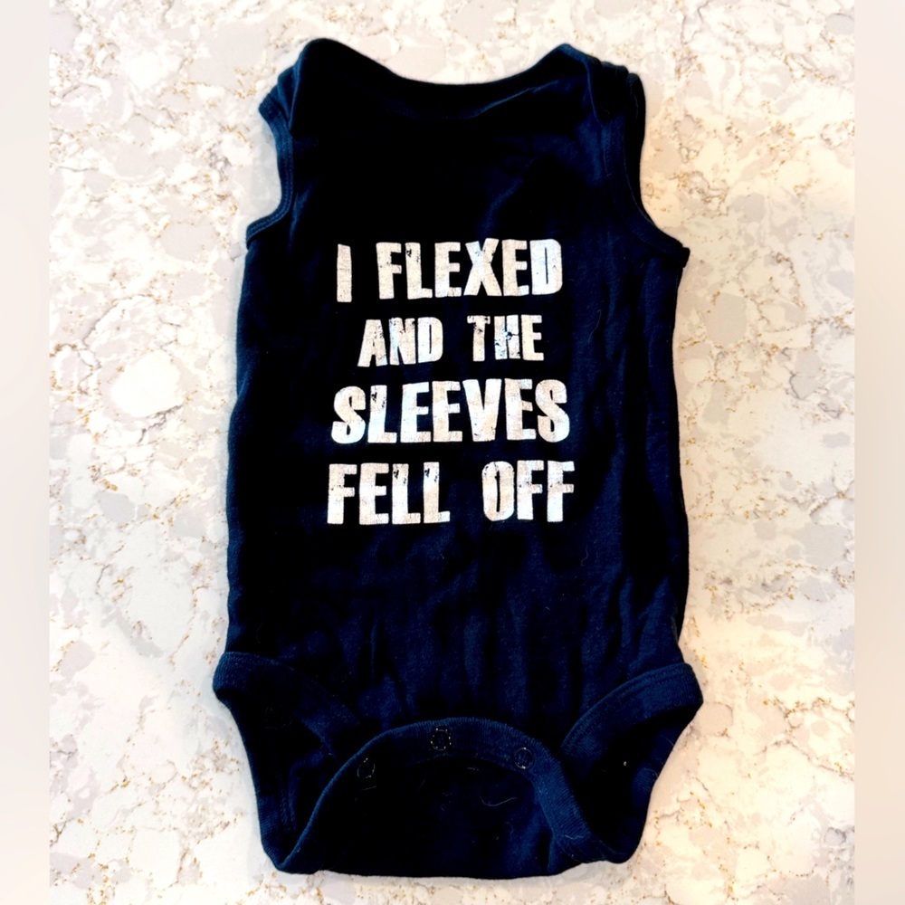 Black Sleeveless Baby Onesie